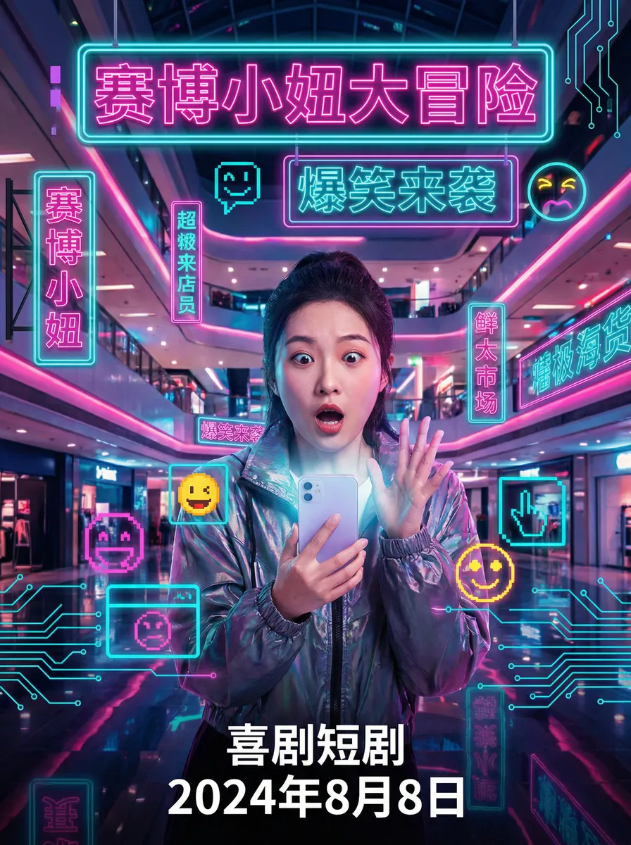 韩国伦理电影 搞笑喜剧短剧 - 赛博小妞大冒险海报